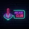 Retro Joystick Arcade Club Neon Sign - Bottle Openers Now