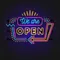 We Are Open Modern Neon Sign - Bottle Openers Now