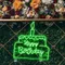 Happy Birthday Text in Big Cake Neon Sign - Bottle Openers Now