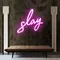 Glowing Slay Pink Neon Sign - Bottle Openers Now
