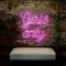 Chic Pink Girls Only Neon Sign - Bottle Openers Now