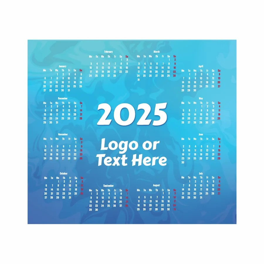 Light Blue Calendar Mouse Pad - Bottle Openers Now