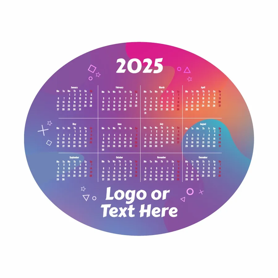 Colorful Gradient Calendar Mouse Pad - Bottle Openers Now