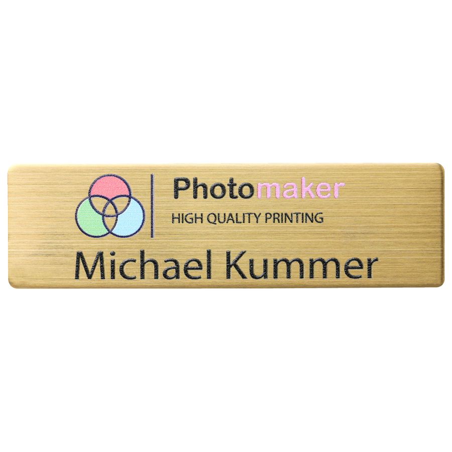 UV Printed Name Badges - Bottle Openers Now