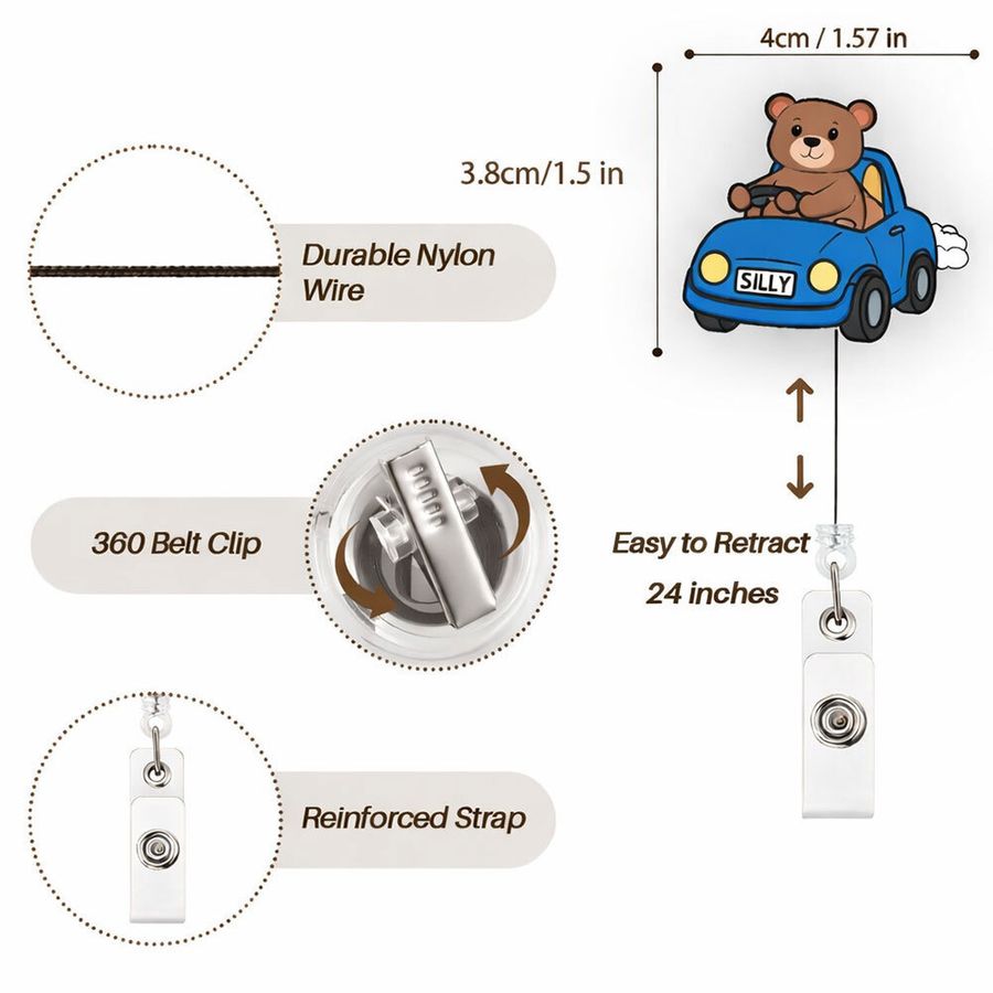 Custom Shape Acrylic Badge Reel - Bottle Openers Now