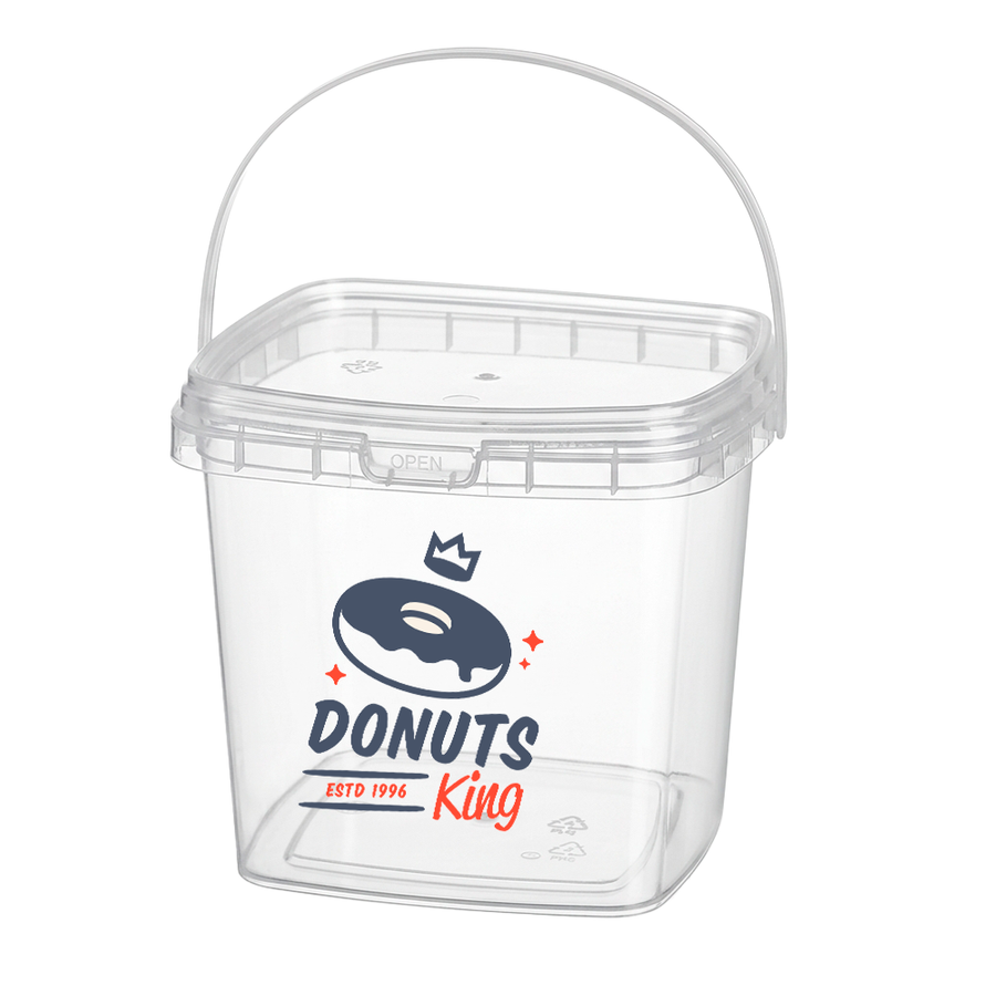 Square Transparent Drink Buckets - Bottle Openers Now