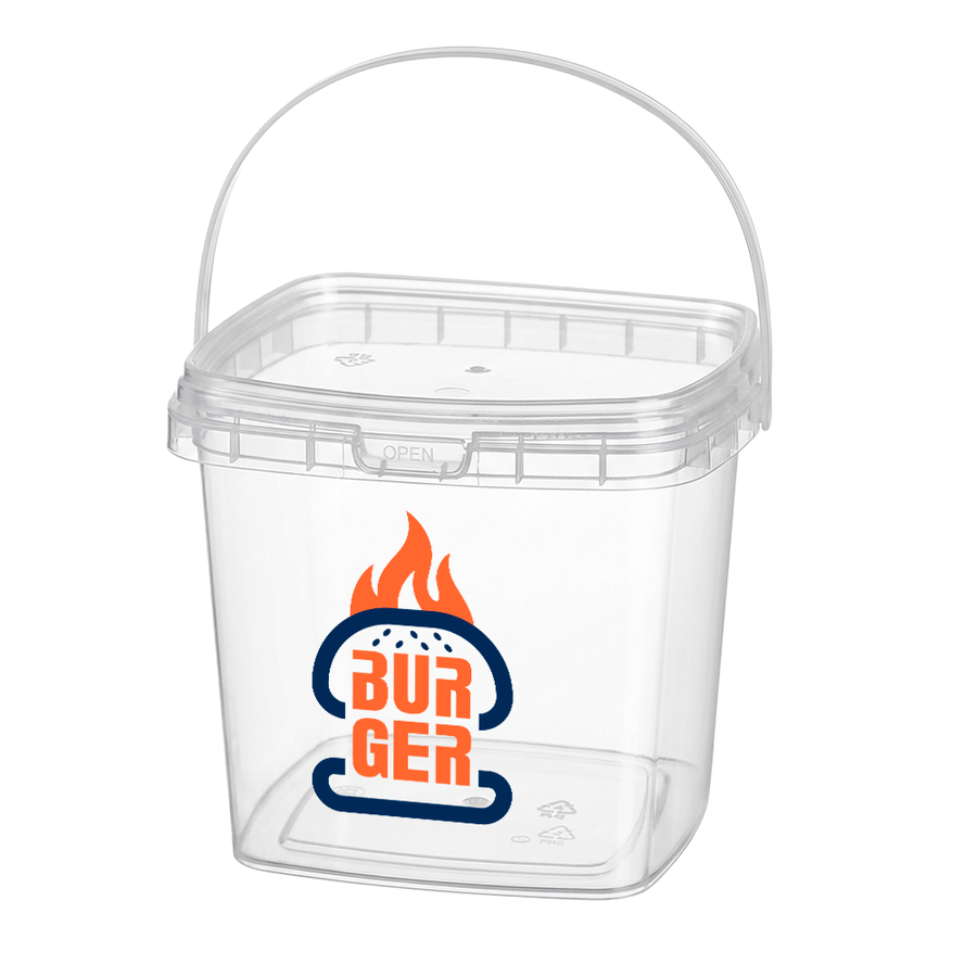 Square Transparent Drink Buckets - Bottle Openers Now