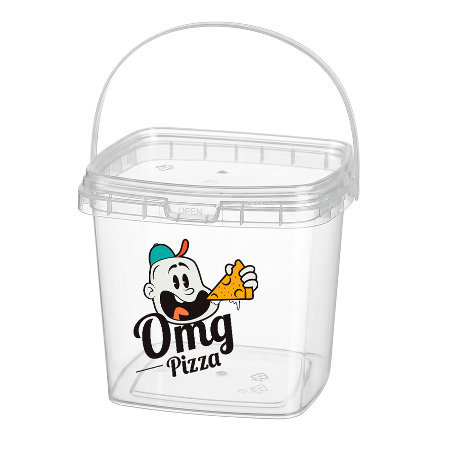 Square Transparent Drink Buckets - Bottle Openers Now
