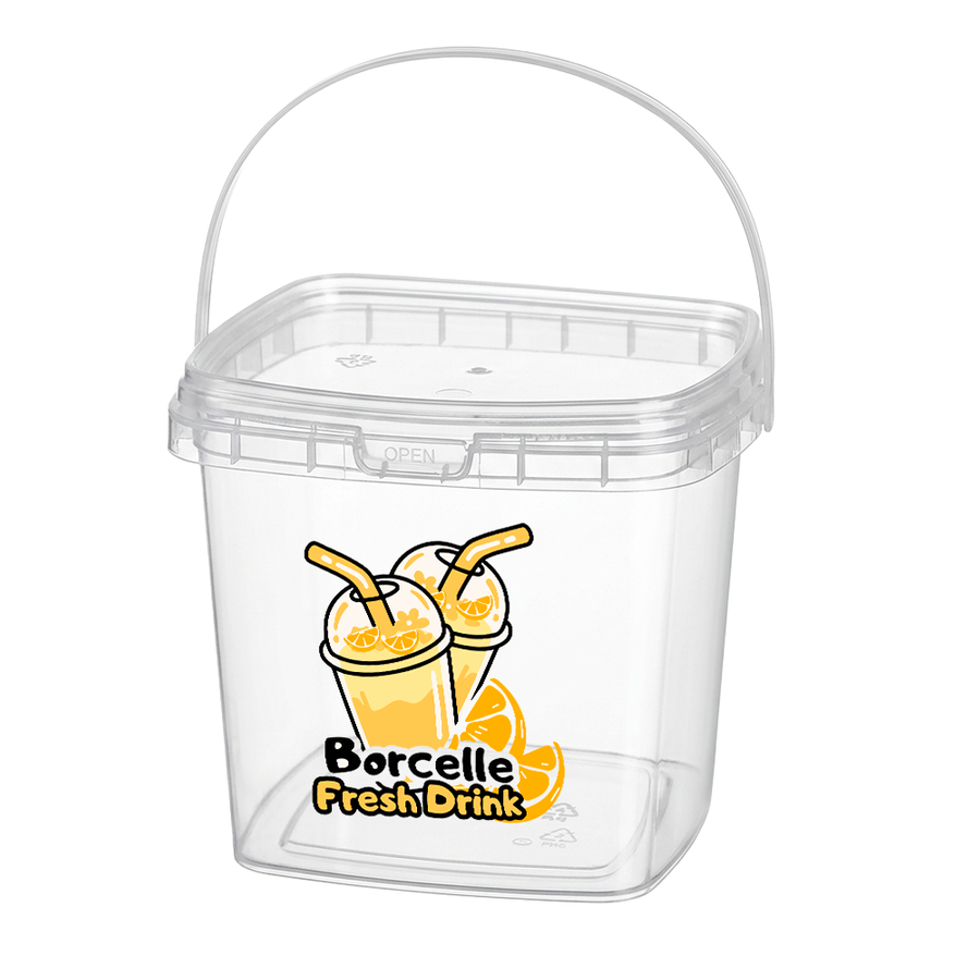 Square Transparent Drink Buckets - Bottle Openers Now