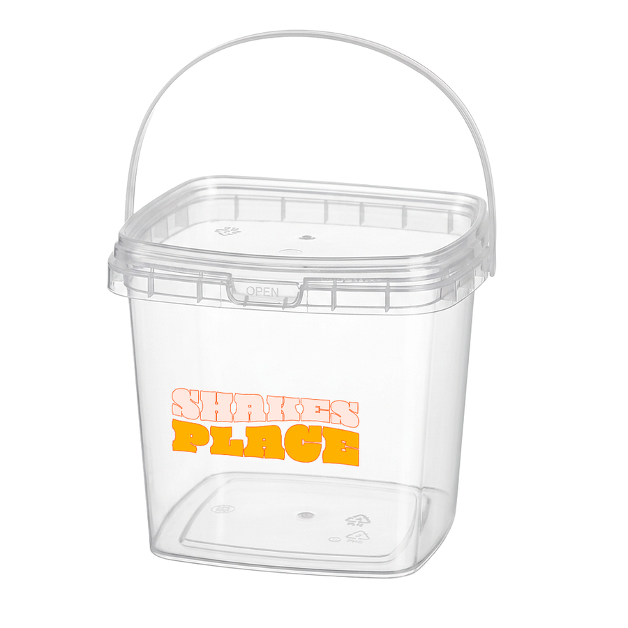 Square Transparent Drink Buckets - Bottle Openers Now