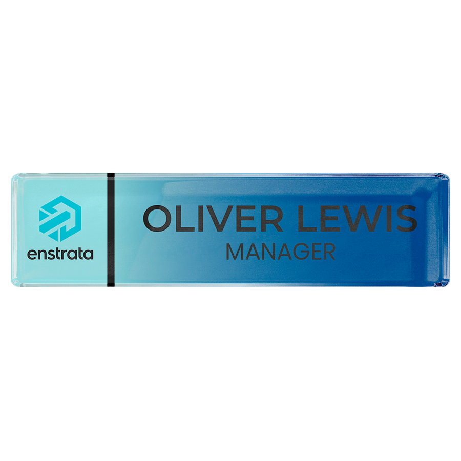 Acrylic Desktop Name Badges - Bottle Openers Now