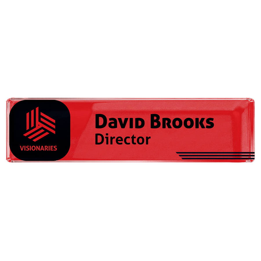 Acrylic Desktop Name Badges - Bottle Openers Now