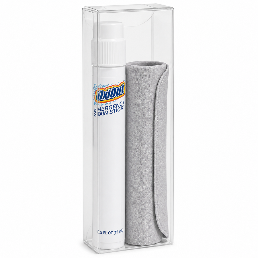 OxiOut Emergency Stain Stick Travel Kits with Premium Microfiber Cloths - Bottle Openers Now