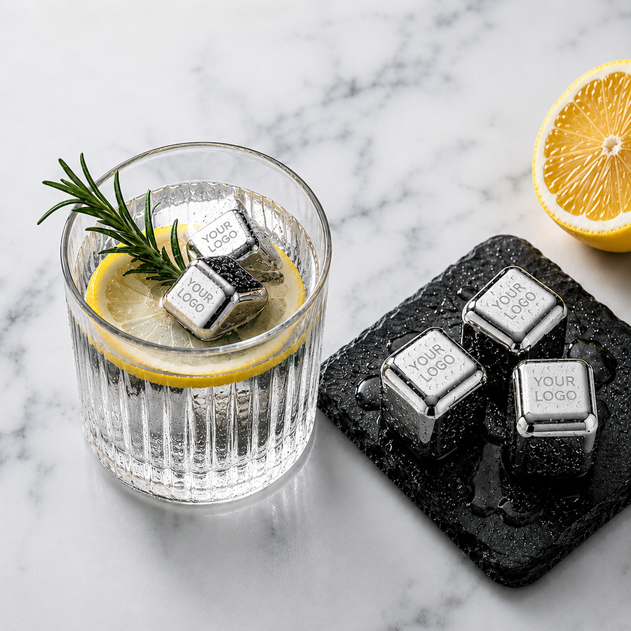 Silver Stainless Steel Ice Cubes - Bottle Openers Now