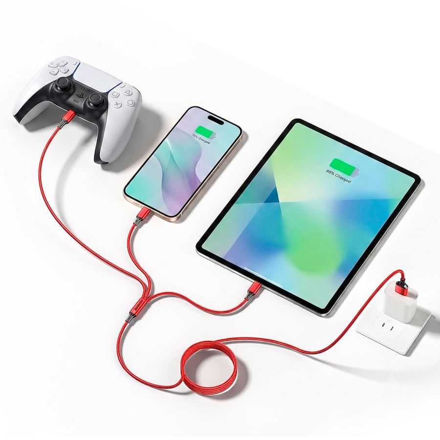 Nylon Braided 3-in-1 Charging Cables - Bottle Openers Now