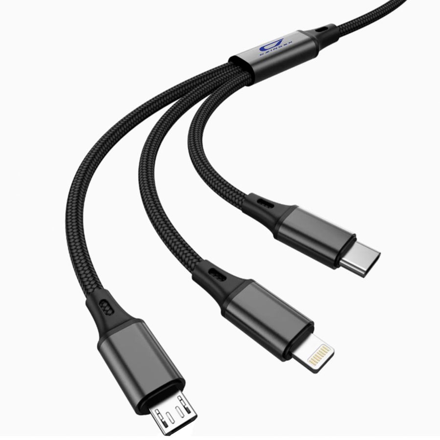 Nylon Braided 3-in-1 Charging Cables - Bottle Openers Now