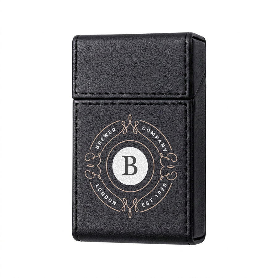Flip Top PU Leather Full Bag Cigarette Cases - Bottle Openers Now