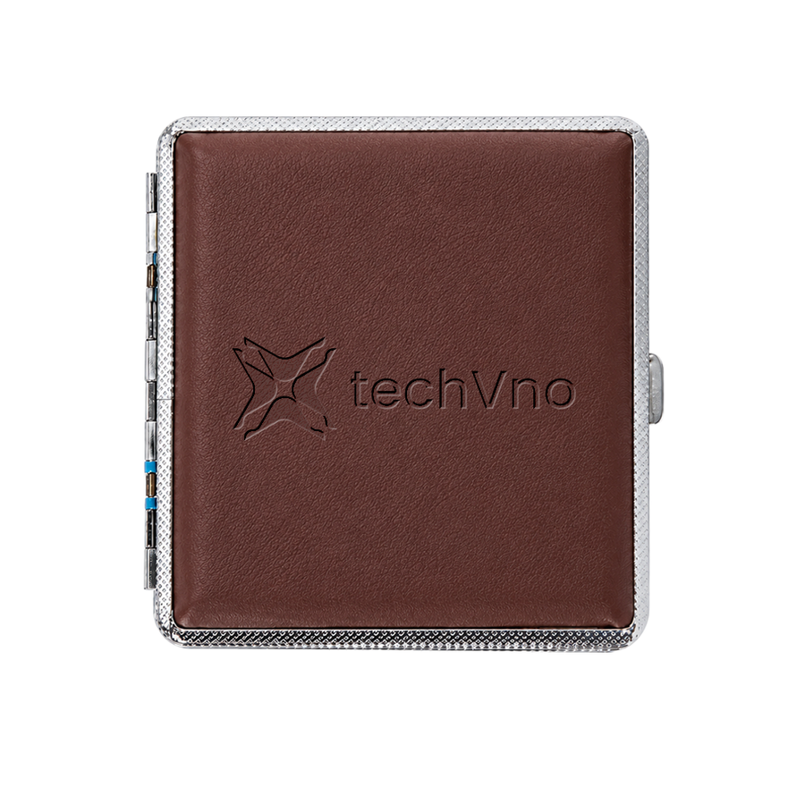 Leather Grain Metal Cigarette Cases - Bottle Openers Now