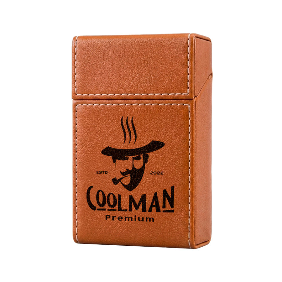 Flip Top PU Leather Full Bag Cigarette Cases - Bottle Openers Now