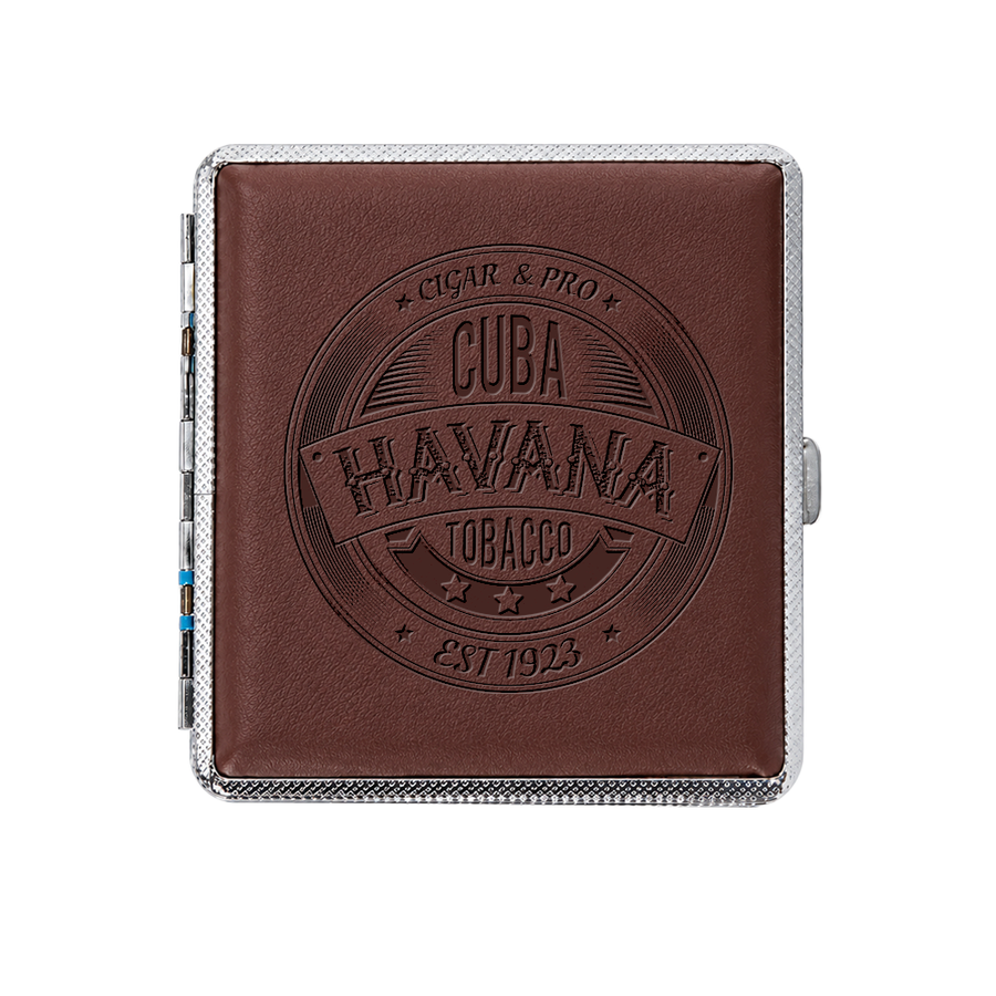 Leather Grain Metal Cigarette Cases - Bottle Openers Now