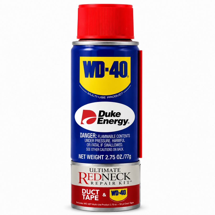 Ultimate Redneck Repair Kits, WD-40 2.75 oz Handy Cans and 6 yards of Duct Tapes - Bottle Openers Now