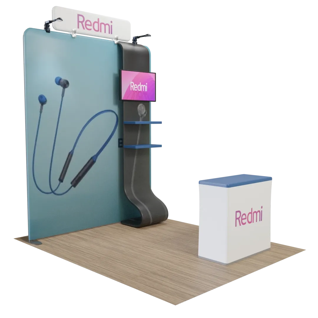 8' x 8' Straight Media Display - Bottle Openers Now