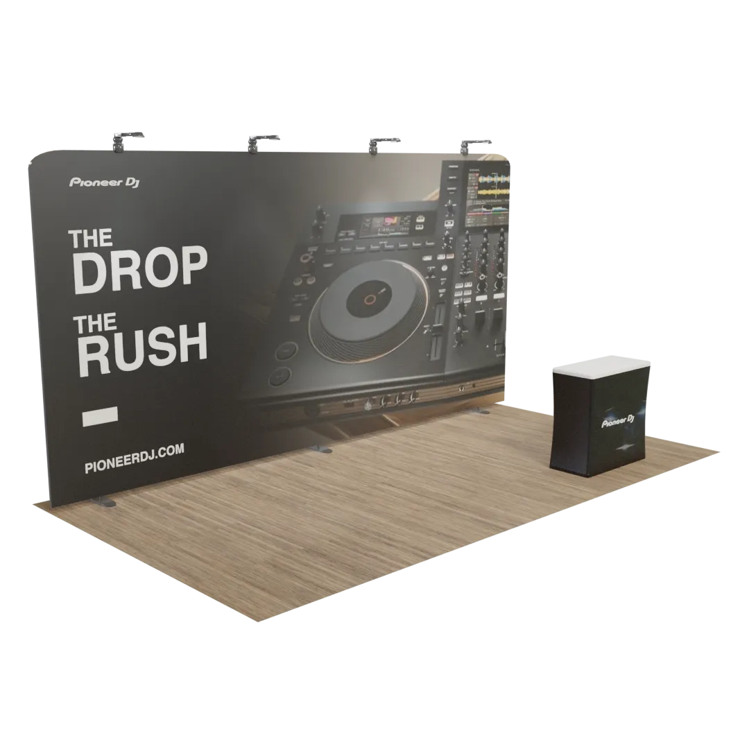 Custom Zip Up Trade Show Display 20' x 10' - Bottle Openers Now