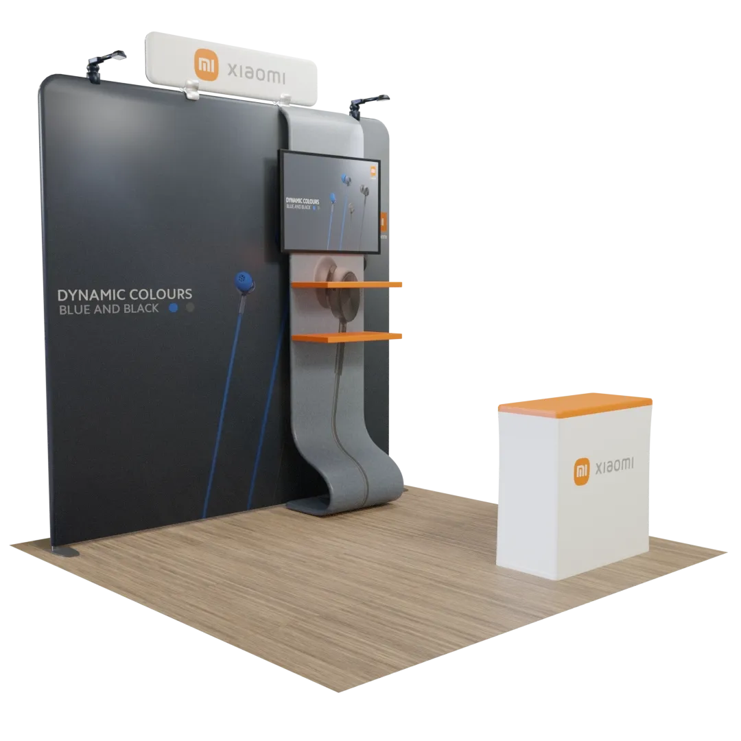 10' x 10' Straight  Media Display - Bottle Openers Now