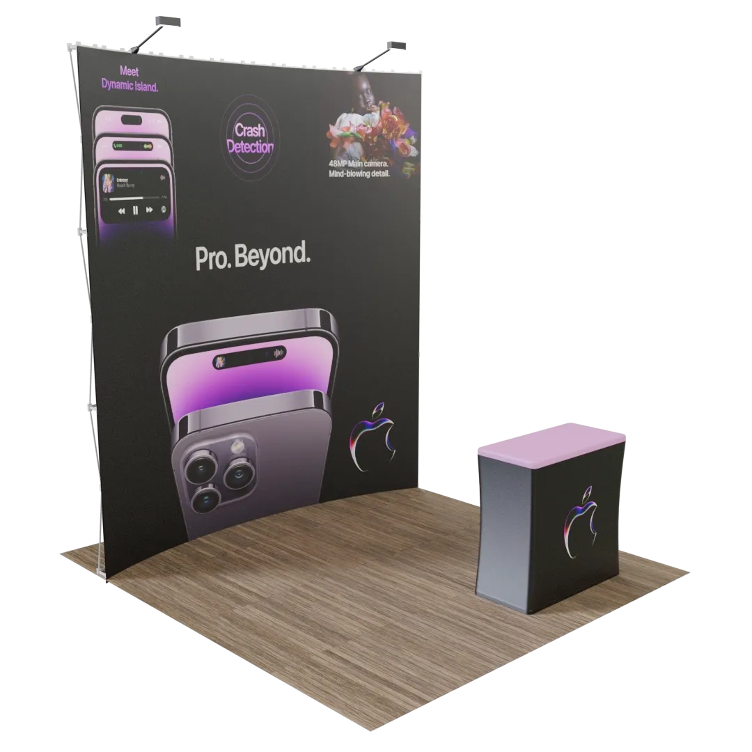 Custom Curved Pop Up Trade Show Display 10' x 10' - Bottle Openers Now